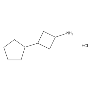 3-Cyclopentylcyclobutan-1-amine;hydrochloride结构式