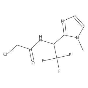2-Chloro-N-[2,2,2-trifluoro-1-(1-methylimidazol-2-yl)ethyl]acetamide结构式