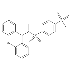 N-[(2-Bromophenyl)-phenylmethyl]-N-methyl-6-methylsulfonylpyridine-3-sulfonamide Structure