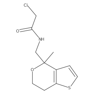 2-Chloro-N-[(4-methyl-6,7-dihydrothieno[3,2-c]pyran-4-yl)methyl]acetamide结构式