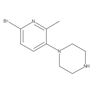 1-(6-Bromo-2-methyl-3-pyridinyl)piperazine Structure