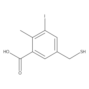 3-Iodo-2-methyl-5-(sulfanylmethyl)benzoic acid结构式