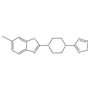6-Chloro-2-[4-(1,2,5-thiadiazol-3-yl)piperazin-1-yl]-1,3-benzothiazole结构式