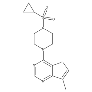 1-(Cyclopropanesulfonyl)-4-{7-methylthieno[3,2-d]pyrimidin-4-yl}piperazine结构式