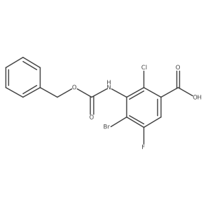 3-{[(Benzyloxy)carbonyl]amino}-4-bromo-2-chloro-5-fluorobenzoic acid Structure