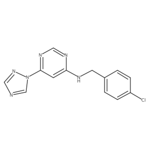 N-[(4-chlorophenyl)methyl]-6-(1H-1,2,4-triazol-1-yl)pyrimidin-4-amine结构式