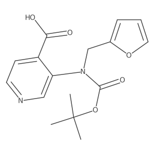 3-{[(Tert-butoxy)carbonyl][(furan-2-yl)methyl]amino}pyridine-4-carboxylic acid结构式