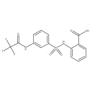 2-[3-(2,2,2-Trifluoroacetamido)benzenesulfonamido]benzoic acid结构式