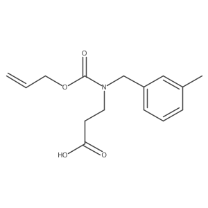 3-{[(3-Methylphenyl)methyl][(prop-2-en-1-yloxy)carbonyl]amino}propanoic acid结构式