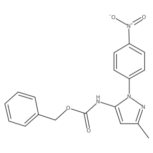 benzyl N-[3-methyl-1-(4-nitrophenyl)-1H-pyrazol-5-yl]carbamate结构式