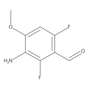 3-Amino-2,6-difluoro-4-methoxybenzaldehyde结构式