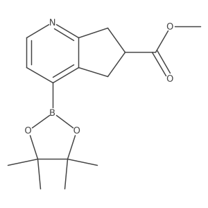 methyl 4-(4,4,5,5-tetramethyl-1,3,2-dioxaborolan-2-yl)-6,7-dihydro-5H-cyclopenta[b]pyridine-6-carboxylate Structure