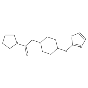 1-(Pyrrolidin-1-yl)-2-[4-(1,3-thiazol-2-yloxy)piperidin-1-yl]ethan-1-one Structure