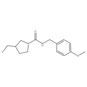 3-(fluoromethyl)-N-[(4-methoxyphenyl)methyl]pyrrolidine-1-carboxamide结构式