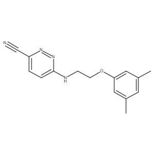 6-{[2-(3,5-Dimethylphenoxy)ethyl]amino}pyridazine-3-carbonitrile结构式