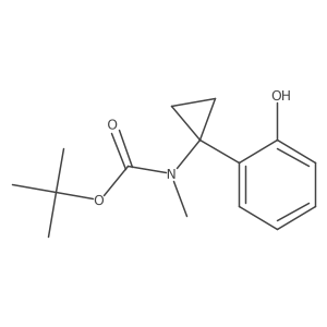 tert-butyl N-[1-(2-hydroxyphenyl)cyclopropyl]-N-methylcarbamate结构式