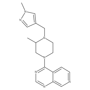 2-methyl-1-[(1-methyl-1H-pyrazol-4-yl)methyl]-4-{pyrido[3,4-d]pyrimidin-4-yl}piperazine Structure
