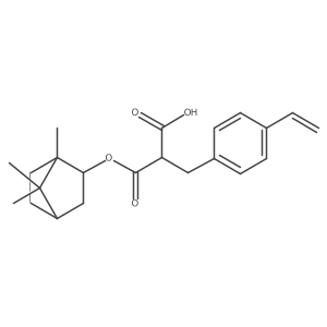 3-Oxo-3-((1,7,7-trimethylbicyclo[2.2.1]heptan-2-yl)oxy)-2-(4-vinylbenzyl)propanoic acid Structure