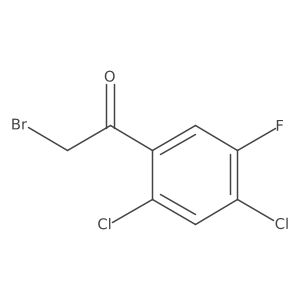 2-Bromo-1-(2,4-dichloro-5-fluorophenyl)ethanone Structure