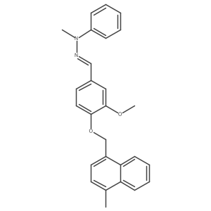 3-Methoxy-4-[(4-methyl-1-naphthalenyl)methoxy]benzaldehyde 2-methyl-2-phenylhydrazone Structure
