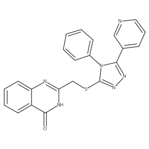 2-({[4-phenyl-5-(pyridin-3-yl)-4H-1,2,4-triazol-3-yl]sulfanyl}methyl)quinazolin-4(3H)-one Structure