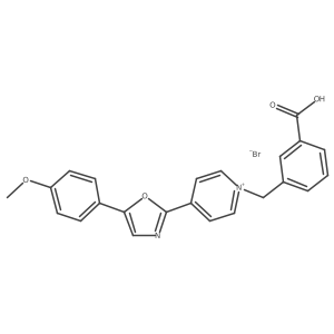 1-(3-Carboxybenzyl)-4-(5-(4-methoxyphenyl)oxazol-2-yl)pyridin-1-ium bromide Structure