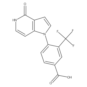 4-(4-oxo-5H-pyrrolo[3,2-c]pyridin-1-yl)-3-(trifluoromethyl)benzoic acid结构式