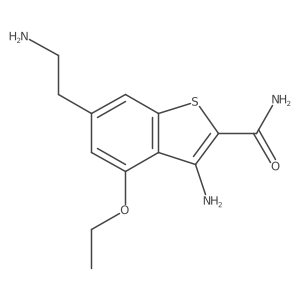 Benzo[b]thiophene-2-carboxamide,3-amino-6-(2-aminoethyl)-4-ethoxy-结构式