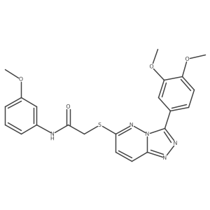 2-((3-(3,4-dimethoxyphenyl)-[1,2,4]triazolo[4,3-b]pyridazin-6-yl)thio)-N-(3-methoxyphenyl)acetamide结构式