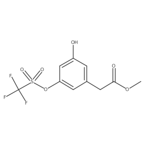 Methyl 2-[3-hydroxy-5-(trifluoromethylsulfonyloxy)phenyl]acetate Structure