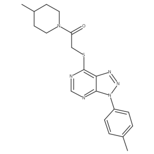 1-(4-methylpiperidin-1-yl)-2-((3-(p-tolyl)-3H-[1,2,3]triazolo[4,5-d]pyrimidin-7-yl)thio)ethanone Structure
