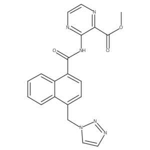 methyl 3-{[4-(1H-1,2,3-triazol-1-ylmethyl)-1-naphthoyl]amino}pyrazine-2-carboxylate Structure