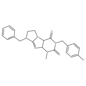 6-Benzyl-2-[(4-chlorophenyl)methyl]-4-methyl-4a,7,8,9a-tetrahydropurino[7,8-a]imidazole-1,3-dione Structure