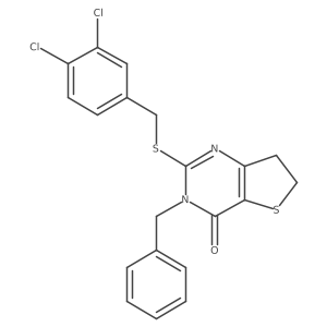 3-benzyl-2-((3,4-dichlorobenzyl)thio)-6,7-dihydrothieno[3,2-d]pyrimidin-4(3H)-one Structure