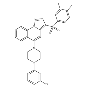 5-[4-(3-Chlorophenyl)piperazin-1-yl]-3-[(3,4-dimethylphenyl)sulfonyl][1,2,3]triazolo[1,5-a]quinazoline结构式