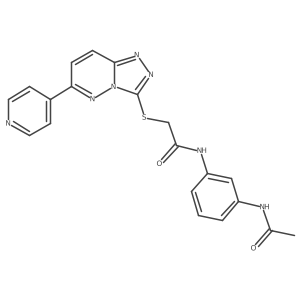 N-(3-acetamidophenyl)-2-{[6-(pyridin-4-yl)-[1,2,4]triazolo[4,3-b]pyridazin-3-yl]sulfanyl}acetamide结构式