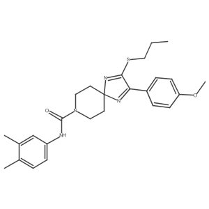 N-(3,4-dimethylphenyl)-2-(4-methoxyphenyl)-3-(propylthio)-1,4,8-triazaspiro[4.5]deca-1,3-diene-8-carboxamide结构式