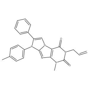 3-allyl-1-methyl-7-phenyl-8-(p-tolyl)-1H-imidazo[2,1-f]purine-2,4(3H,8H)-dione结构式