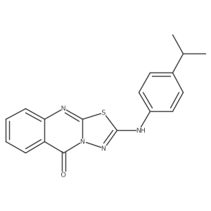 2-{[4-(propan-2-yl)phenyl]amino}-5H-[1,3,4]thiadiazolo[2,3-b]quinazolin-5-one Structure