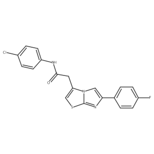N-(4-chlorophenyl)-2-[6-(4-fluorophenyl)imidazo[2,1-b][1,3]thiazol-3-yl]acetamide Structure