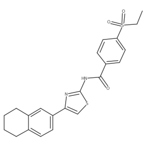 4-(ethylsulfonyl)-N-(4-(5,6,7,8-tetrahydronaphthalen-2-yl)thiazol-2-yl)benzamide结构式