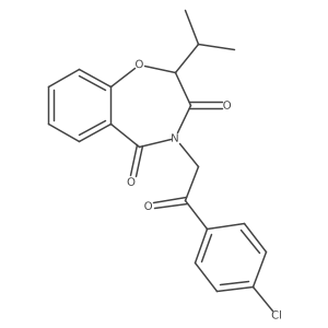 4-[2-(4-chlorophenyl)-2-oxoethyl]-2-(propan-2-yl)-1,4-benzoxazepine-3,5(2H,4H)-dione Structure