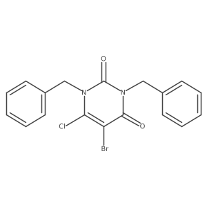 1,3-dibenzyl-5-bromo-6-chloropyrimidine-2,4(1H,3H)-dione Structure