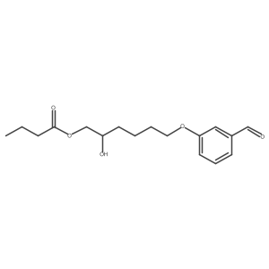 (2S)-6-(3-Formylphenoxy)-2-hydroxyhexyl butanoate结构式