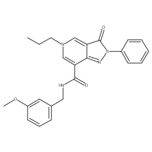 N-(3-methoxybenzyl)-3-oxo-2-phenyl-5-propyl-3,5-dihydro-2H-pyrazolo[4,3-c]pyridine-7-carboxamide Structure