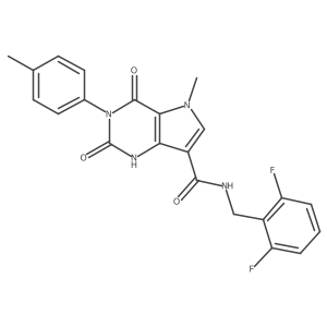 N-(2,6-difluorobenzyl)-5-methyl-2,4-dioxo-3-(p-tolyl)-2,3,4,5-tetrahydro-1H-pyrrolo[3,2-d]pyrimidine-7-carboxamide结构式