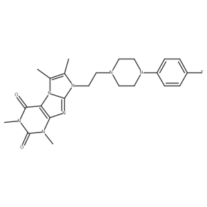 8-(2-(4-(4-fluorophenyl)piperazin-1-yl)ethyl)-1,3,6,7-tetramethyl-1H-imidazo[2,1-f]purine-2,4(3H,8H)-dione Structure