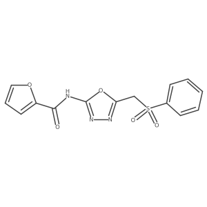 N-(5-((phenylsulfonyl)methyl)-1,3,4-oxadiazol-2-yl)furan-2-carboxamide Structure