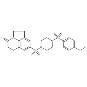 8-((4-((4-methoxyphenyl)sulfonyl)piperazin-1-yl)sulfonyl)-5,6-dihydro-1H-pyrrolo[3,2,1-ij]quinolin-4(2H)-one Structure