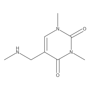 1,3-Dimethyl-5-[(methylamino)methyl]-1,2,3,4-tetrahydropyrimidine-2,4-dione结构式
